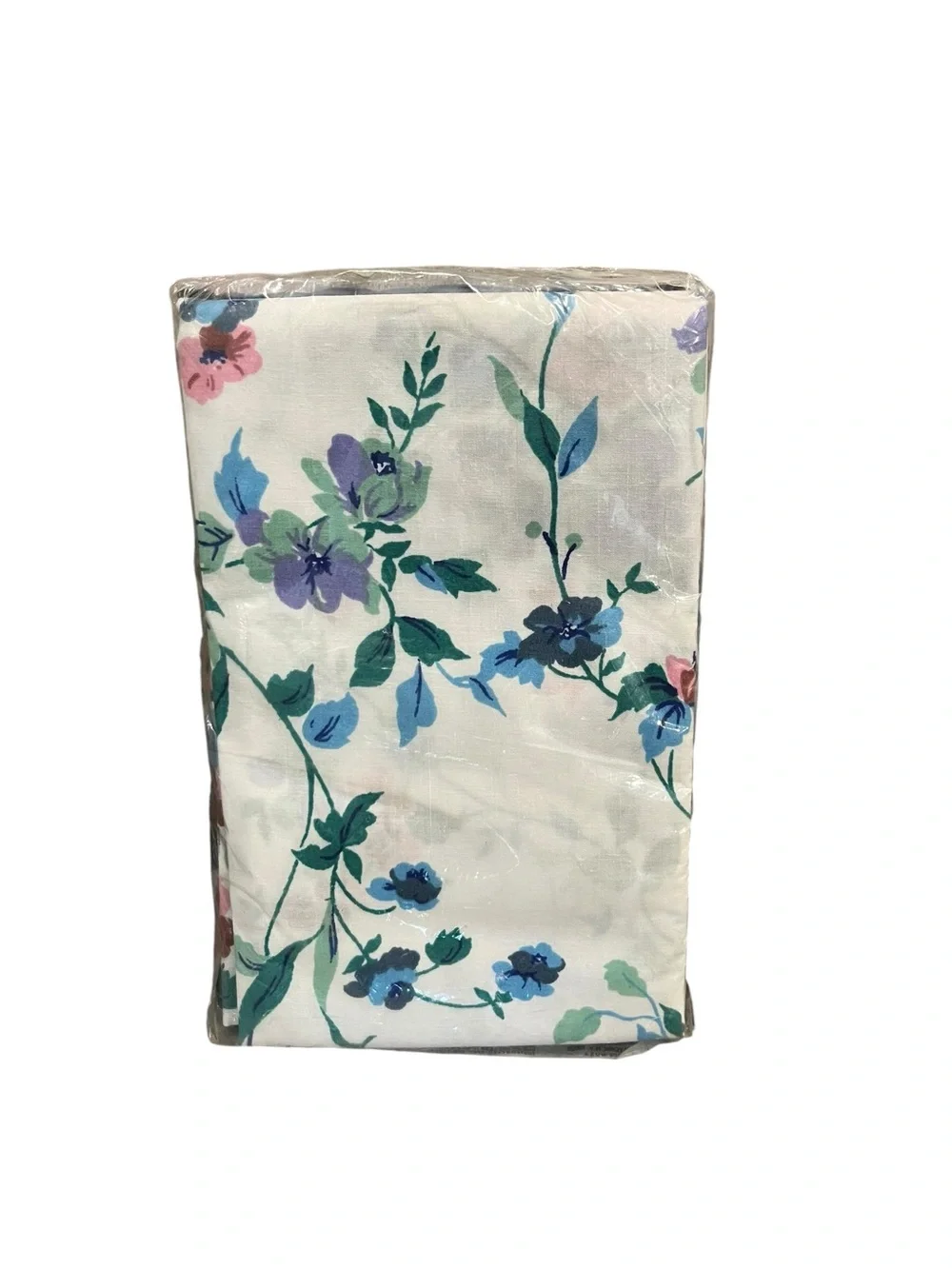 VTG Cannon Royal Family Blue Green Floral Pillowcases Standard Queen NEW SEALED